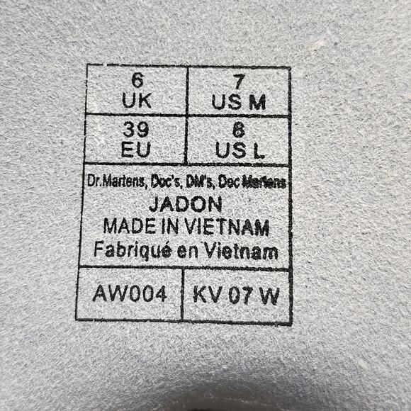 Dr. Martens Jadon Boots Womens Size 8 White Leather Platform Combat Chunky Zip - Picture 3 of 6